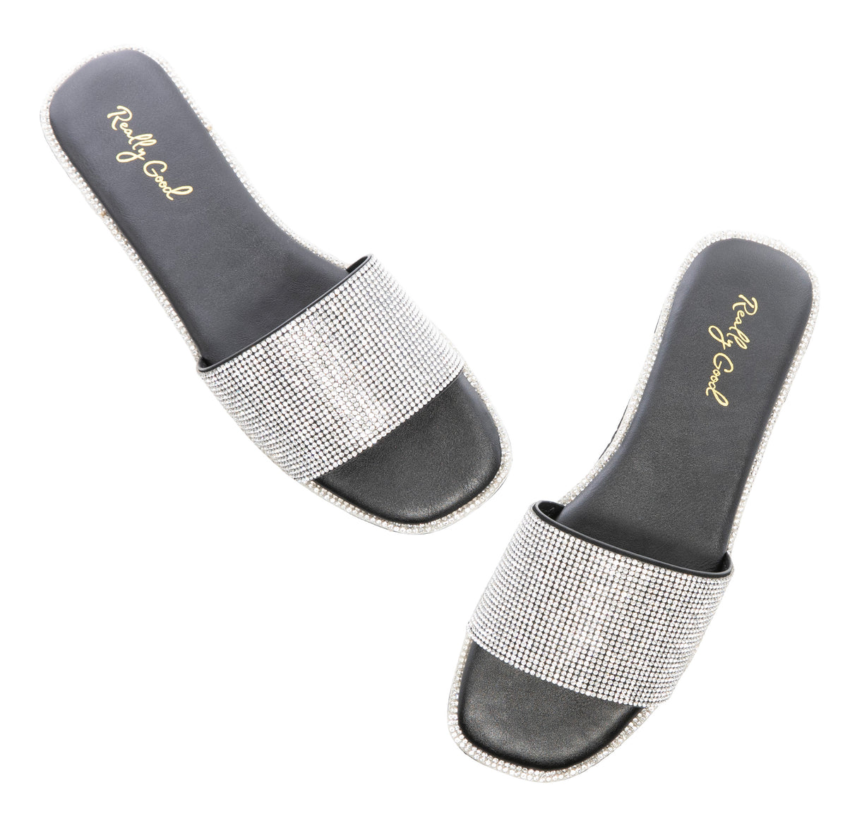 Womens glitter flat sandals