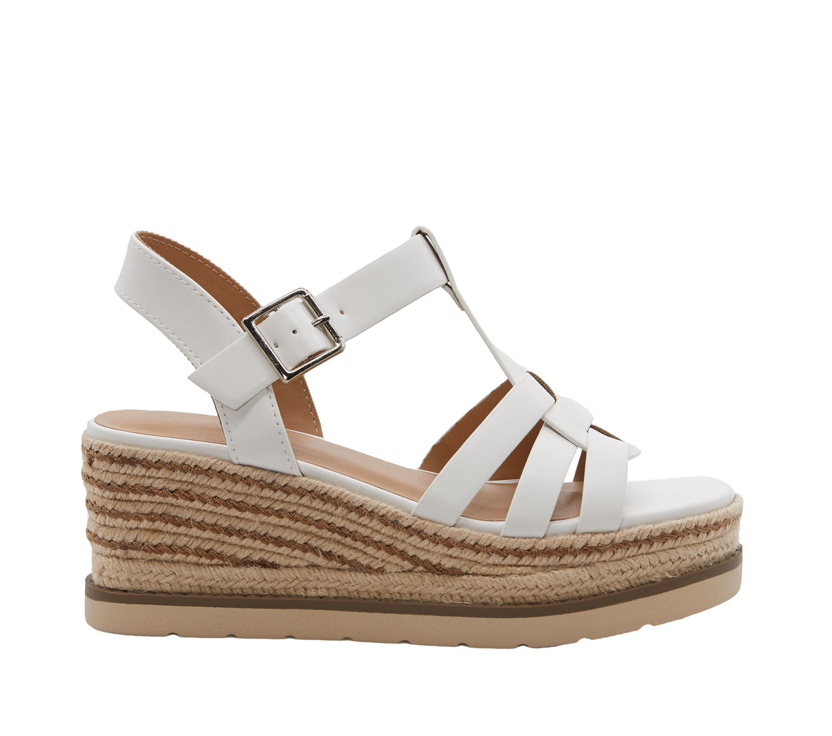 Women's Caged Espadrille Sandal with Adjustable Ankle Strap