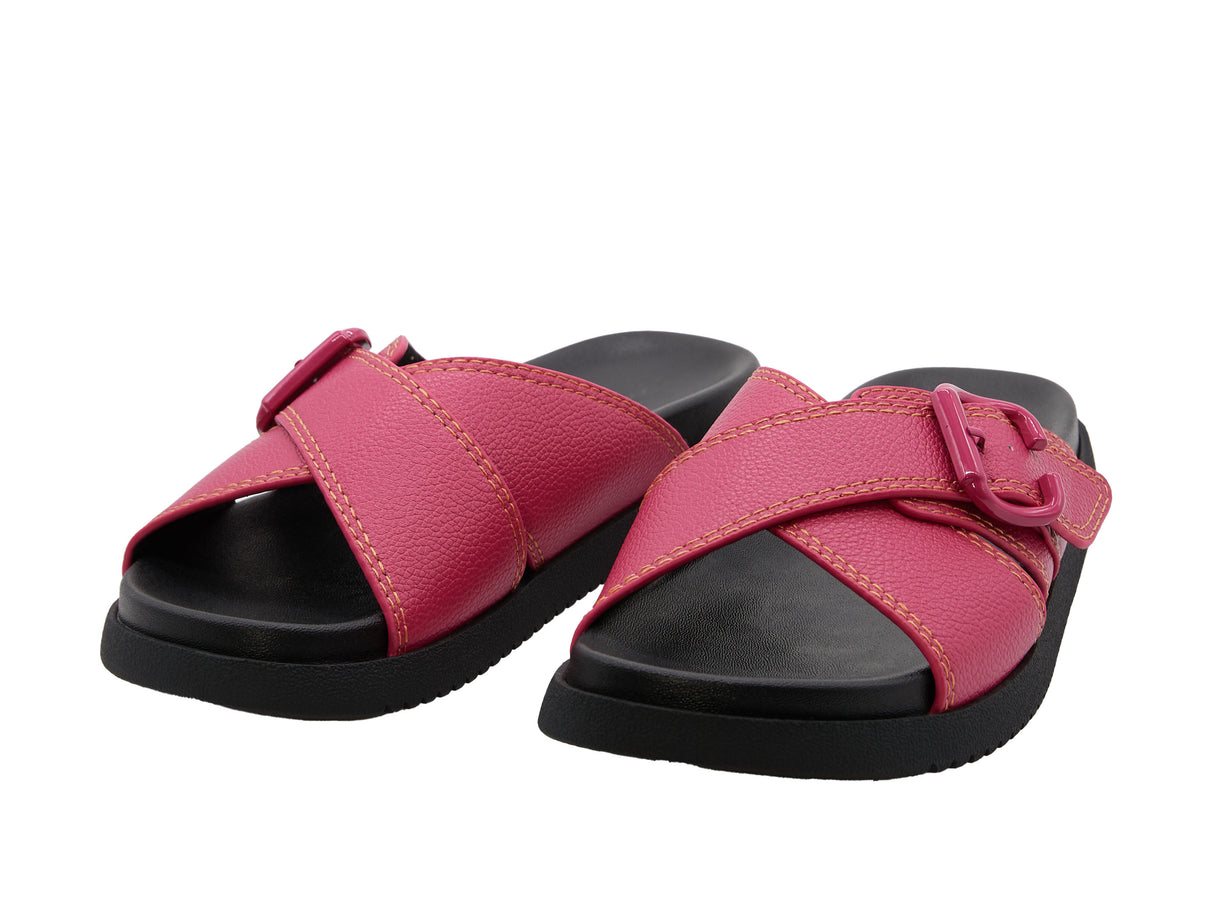 Women's Cross Buckled Casual Slides
