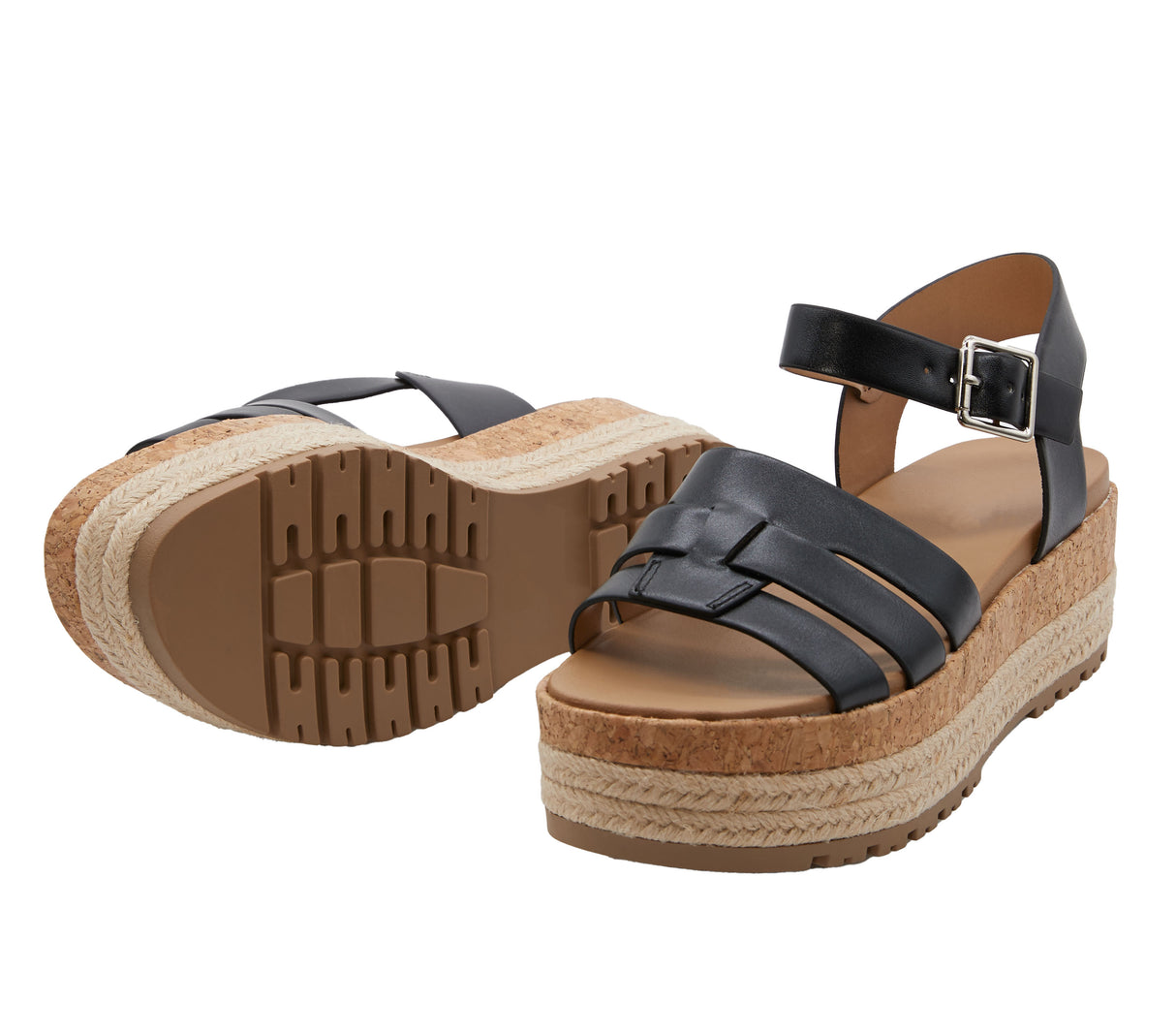 Women's Strappy Platform Sandal with Adjustable Ankle Strap