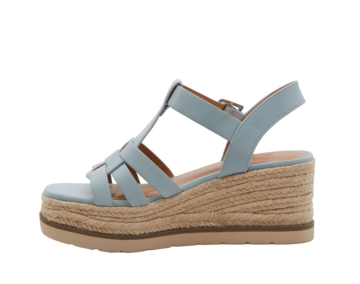 Women's Caged Espadrille Sandal with Adjustable Ankle Strap