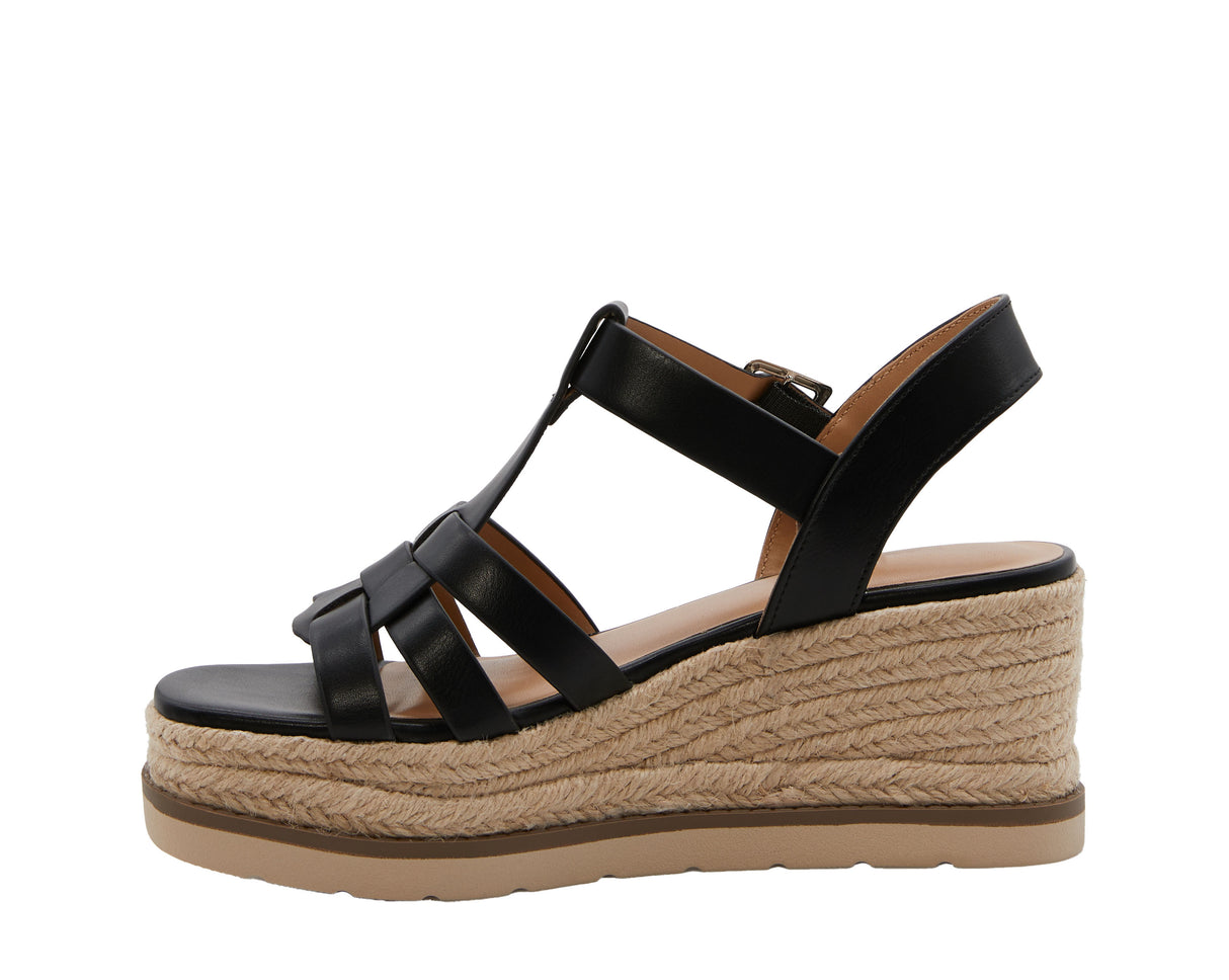 Women's Caged Espadrille Sandal with Adjustable Ankle Strap