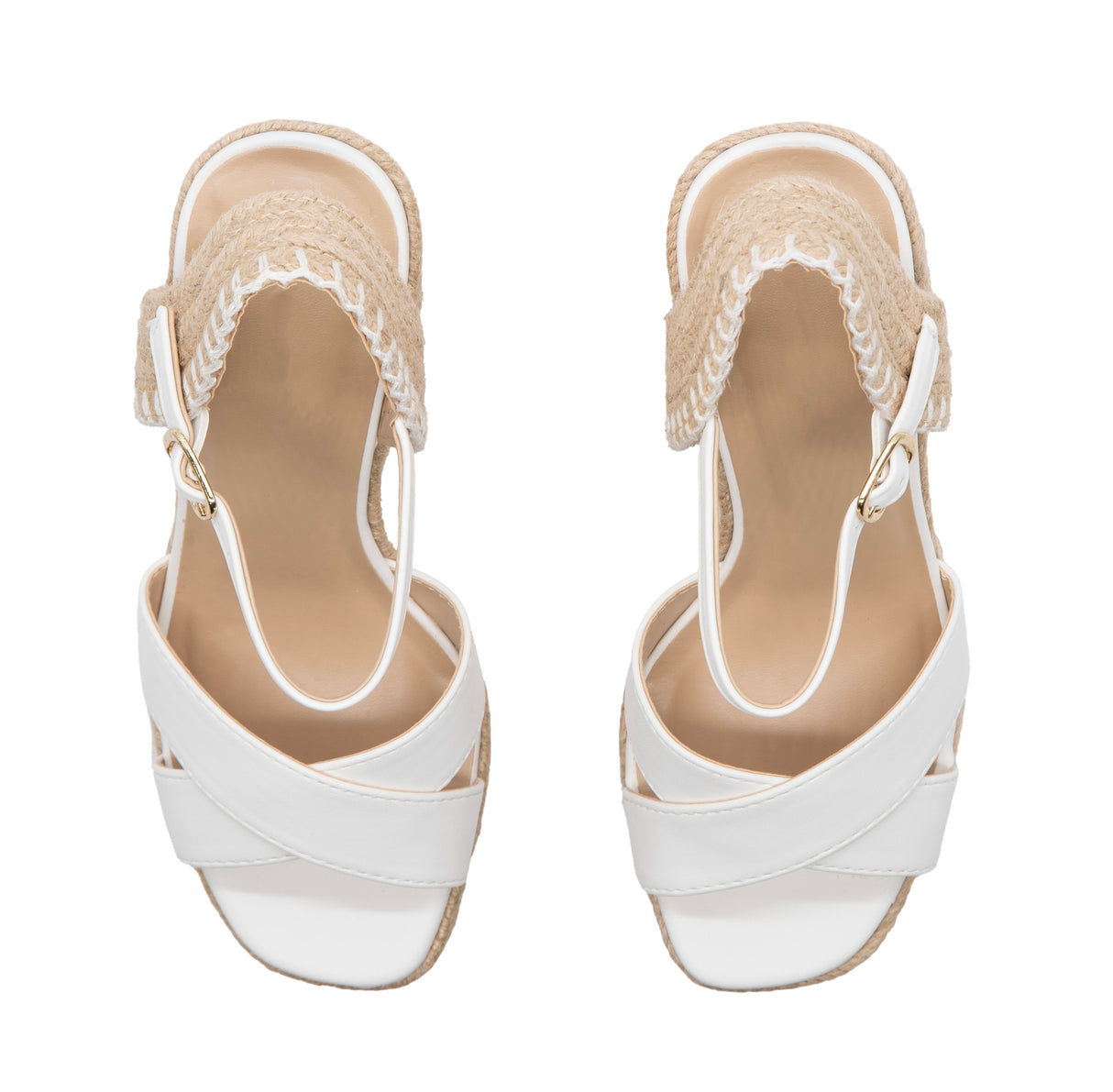 Women's Open Toe Crisscross Espadrille Wedge Sandal