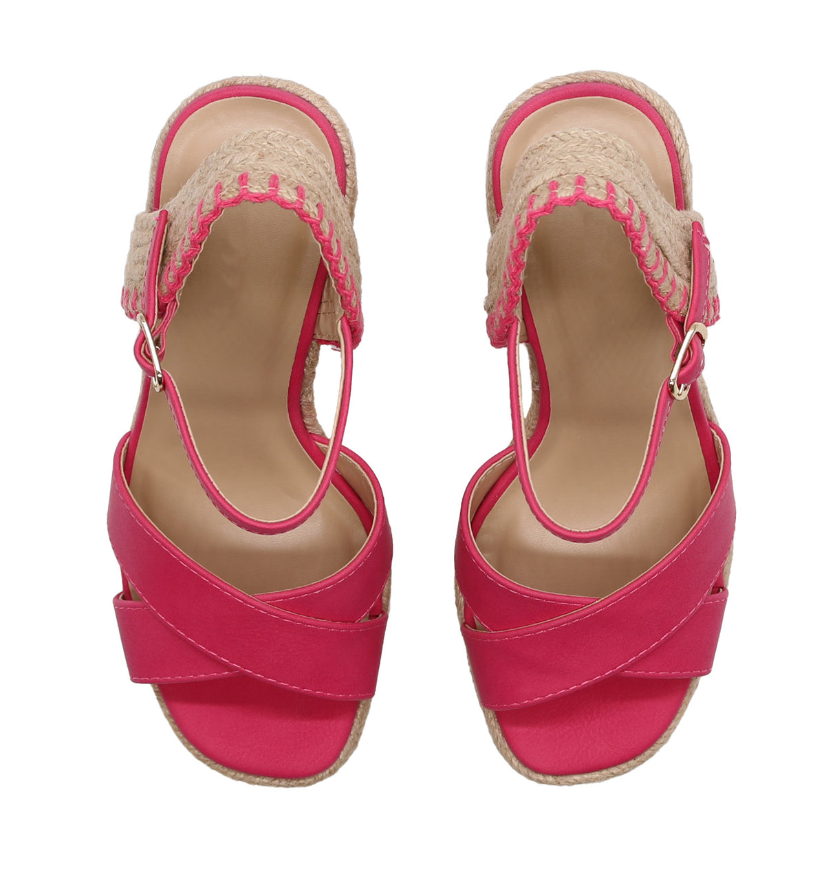 Women's Open Toe Crisscross Espadrille Wedge Sandal