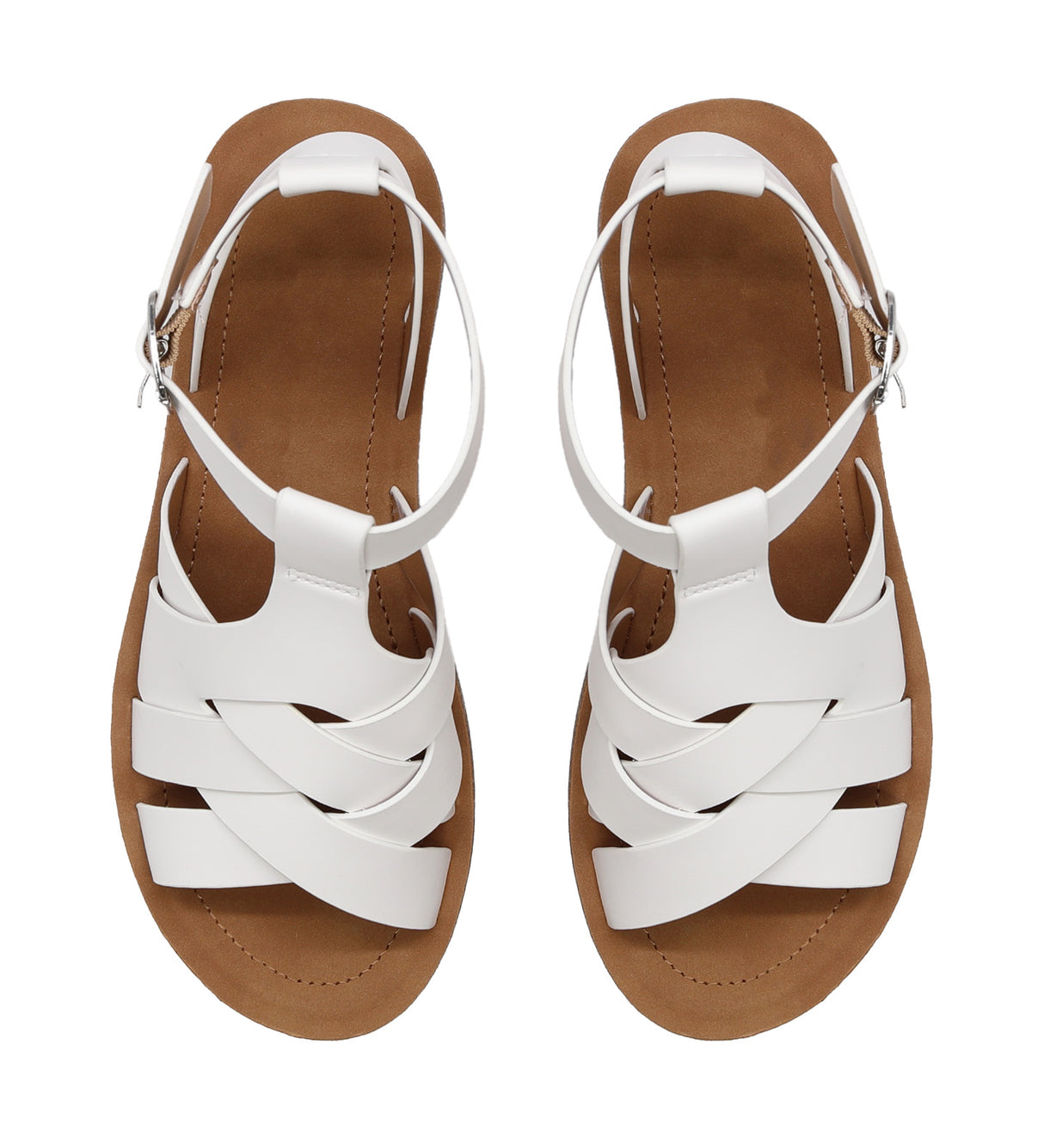 Women's Strappy Caged Sandals with Adjustable Strap