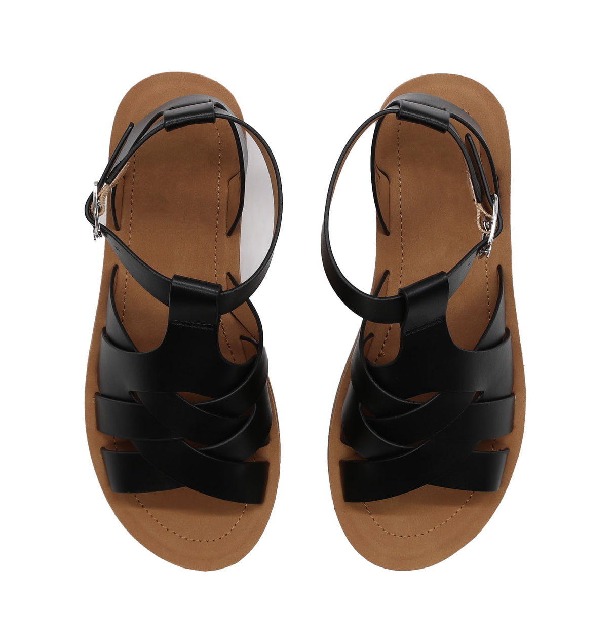 Women's Strappy Caged Sandals with Adjustable Strap