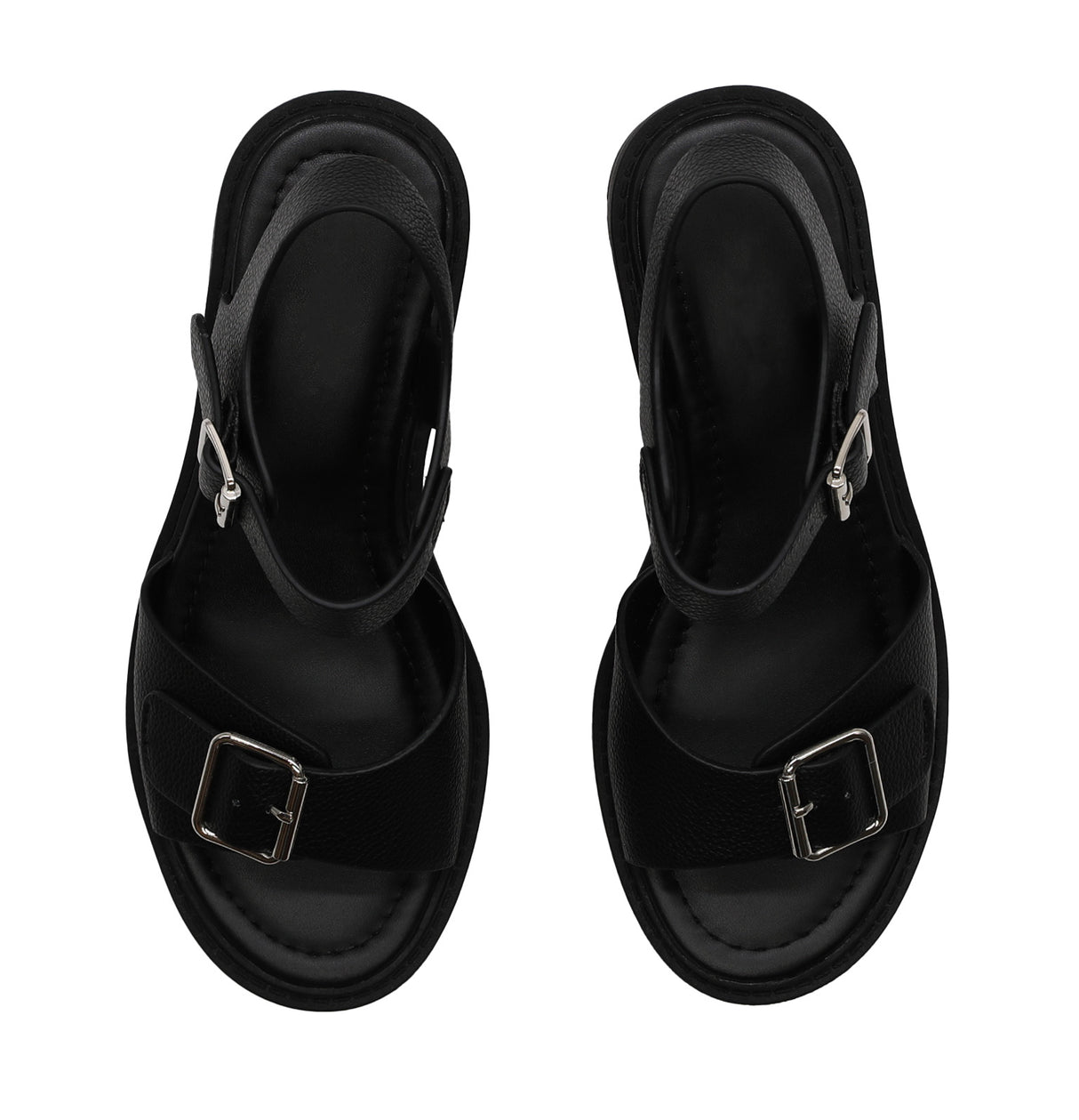 Women's Low Heel Platform Sandal with Adjustable Strap