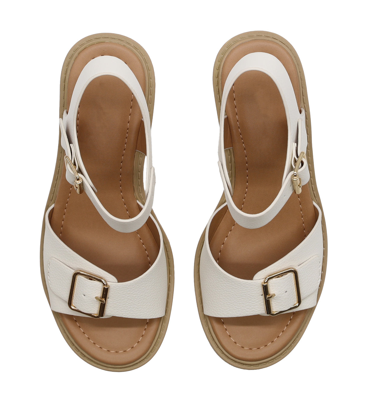 Women's Low Heel Platform Sandal with Adjustable Strap