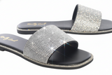 Womens glitter flat sandals
