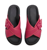 Women's Cross Buckled Casual Slides