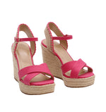 Women's Open Toe Crisscross Espadrille Wedge Sandal