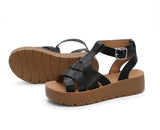 Women's Strappy Caged Sandals with Adjustable Strap