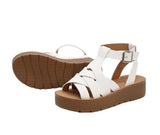 Women's Strappy Caged Sandals with Adjustable Strap